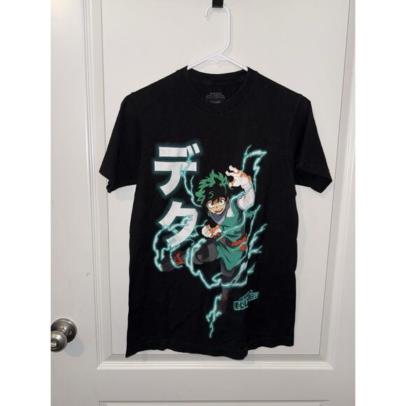 TOP MEN My Hero Academia Black T-Shirt Size S(34-36) - Picture 1 of 6